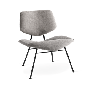 VERMUND VL135 Lounge Chair Gray Fabric/Black Frame
