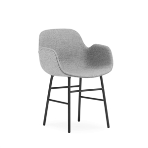 Normann Copenhagen Form Dining Chair W. Armrests Black Steel/Synergy LDS16
