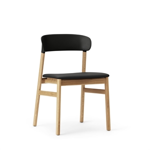 Normann Copenhagen Herit Dining Chair Leather Upholstered Oak/Black