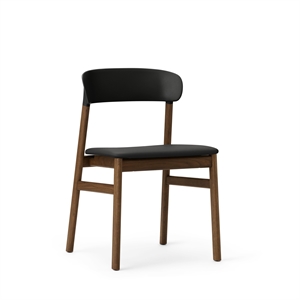 Normann Copenhagen Herit Dining Chair Leather Upholstered Smoked Oak/Black
