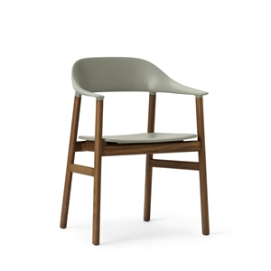 Normann Copenhagen Herit Dining Chair w. Armrests Smoked Oak/Dusty Green