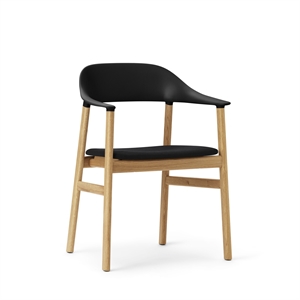 Normann Copenhagen Herit Dining Chair w. Armrests Upholstered Oak/Black