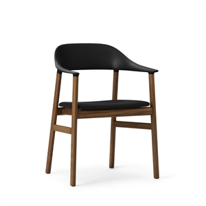 Normann Copenhagen Herit Dining Chair w. Armrests Upholstered Smoked Oak/Black