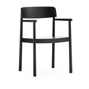 Normann Copenhagen Timb Dining Chair w. Armrests Black