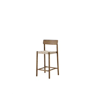 &Tradition Betty TK12 Counter Chair Smoked Oak/Natural Linen Wicker