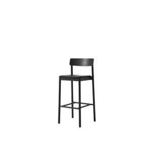&Tradition Betty TK17 Bar Stool Black Lacquered Ash/Noble Leather