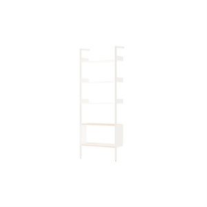 &Tradition Rombe Full Bay IF3 Cabinet Shelving Lacquered Oak/Alabaster