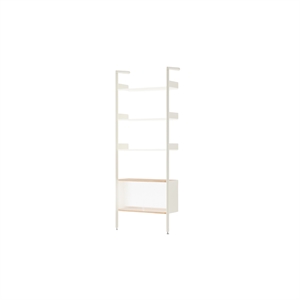 &Tradition Rombe Full Bay IF3 Cabinet Shelving Lacquered Oak/Alabaster