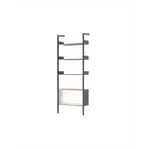 &Tradition Rombe Full Bay IF3 Cabinet Shelving Lacquered Walnut/Anthracite