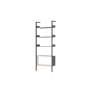 &Tradition Rombe Full Bay IF3 Cabinet Shelving Lacquered Walnut/Anthracite
