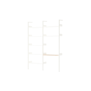 &Tradition Rhomb IF1 &IF5 Shelving Configuration B Lacquered Oak/Alabaster