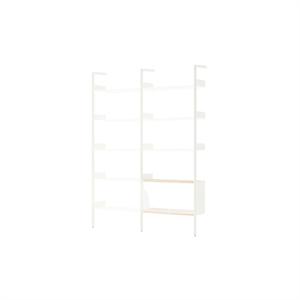 &Tradition Rhomb IF1 &IF6 Shelving Configuration C Lacquered Oak/Alabaster