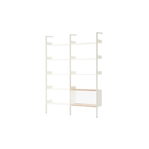 &Tradition Rhomb IF1 &IF6 Shelving Configuration C Lacquered Oak/Alabaster
