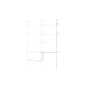 &Tradition Rhomb IF2 &IF6 Shelving Configuration D Lacquered Oak/Alabaster