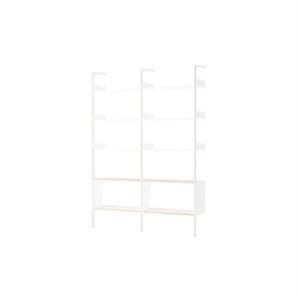 &Tradition Rhomb IF3 &IF6 Shelving Configuration E Lacquered Oak/Alabaster