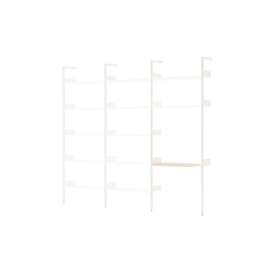&Tradition Rhomb IF1 &IF4 & IF5 Shelving Configuration G Lacquered Oak/Alabaster