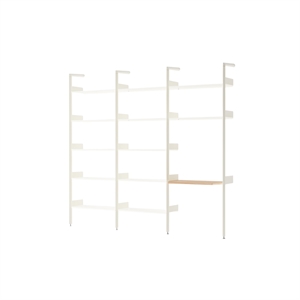 &Tradition Rhomb IF1 &IF4 & IF5 Shelving Configuration G Lacquered Oak/Alabaster