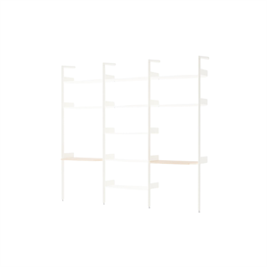 &Tradition Rombe IF2 &IF4 & IF5 Shelving Configuration In Lacquered Oak/Alabaster