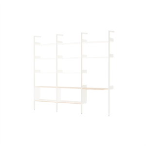 &Tradition Rhomb IF3 &IF5 & IF6 Shelving Configuration J Lacquered Oak/Alabaster