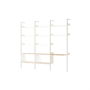 &Tradition Rhomb IF3 &IF5 & IF6 Shelving Configuration J Lacquered Oak/Alabaster