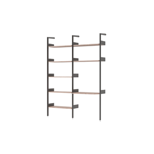 &Tradition Rhomb IF1 &IF5 Shelving Configuration B Lacquered Walnut