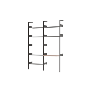 &Tradition Rombe IF1 &IF5 Shelving Configuration B Lacquered Walnut/Anthracite