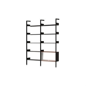 &Tradition Rombe IF1 &IF6 Shelving Configuration C Lacquered Walnut/Anthracite
