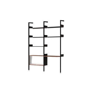 &Tradition Rombe IF2 &IF6 Shelving Configuration D Lacquered Walnut/Anthracite