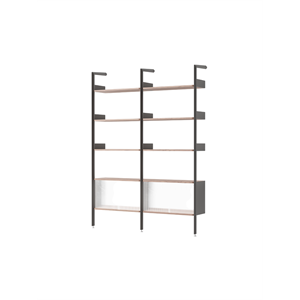 &Tradition Rhomb IF3 &IF6 Shelving Configuration E Lacquered Walnut