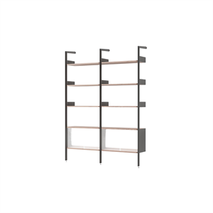 &Tradition Rombe IF3 &IF6 Shelving Configuration E Lacquered Walnut/Anthracite