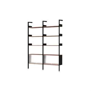 &Tradition Rhomb IF3 &IF6 Shelving Configuration E Lacquered Walnut