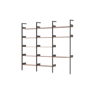 &Tradition Rhomb IF1 &IF4 & IF5 Shelving Configuration G Lacquered Walnut