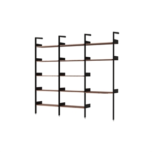 &Tradition Rhomb IF1 &IF4 & IF5 Shelving Configuration G Lacquered Walnut