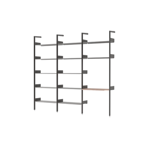 &Tradition Rhomb IF1 &IF4 & IF5 Shelving Configuration G Lacquered Walnut/Anthracite