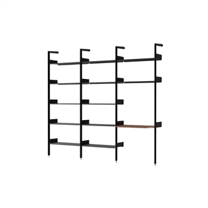 &Tradition Rhomb IF1 &IF4 & IF5 Shelving Configuration G Lacquered Walnut/Anthracite