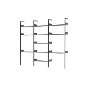 &Tradition Rombe IF2 &IF4 & IF5 Shelving Configuration In Lacquered Walnut/Anthracite