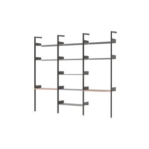 &Tradition Rombe IF2 &IF4 & IF5 Shelving Configuration In Lacquered Walnut/Anthracite