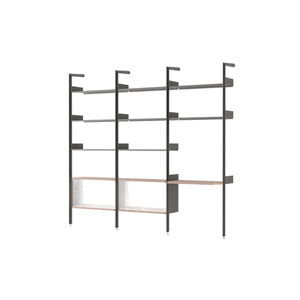 &Tradition Rhomb IF3 &IF5 & IF6 Shelving Configuration J Lacquered Walnut/Anthracite