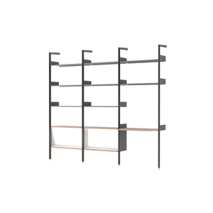 &Tradition Rhomb IF3 &IF5 & IF6 Shelving Configuration J Lacquered Walnut/Anthracite