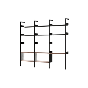 &Tradition Rhomb IF3 &IF5 & IF6 Shelving Configuration J Lacquered Walnut/Anthracite