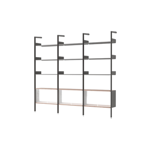 &Tradition Rombe IF3 &IF6 & IF6 Shelving Configuration K Lacquered Walnut/Anthracite