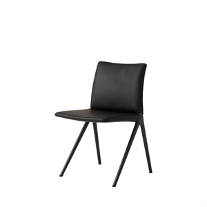 &Tradition Kape IF7 Dining Chair Warm Black/Noble Leather