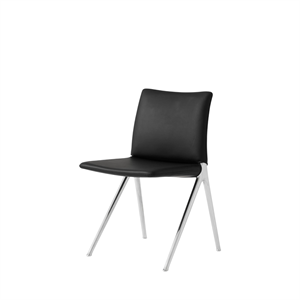 &Tradition Kape IF7 Dining Chair Polished Aluminum/Noble Leather