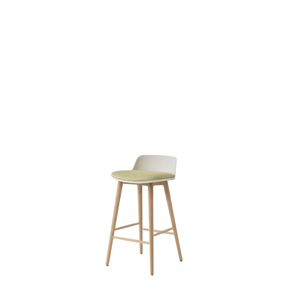 &Tradition Rely HW119 Bar Stool Low Back Lacquered Oak/Fuse 0421