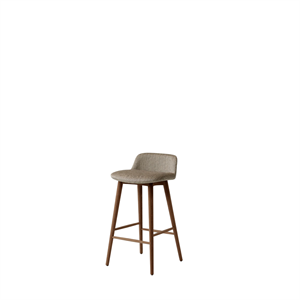 &Tradition Rely HW120 Bar Stool Low Back Lacquered Walnut/Fuse 0351