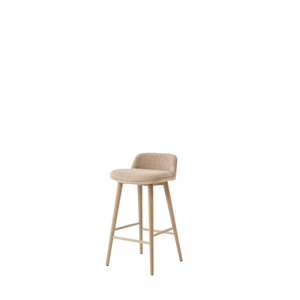 &Tradition Rely HW121 Bar Stool Low Back Lacquered Oak/Karakorum 003 Duna