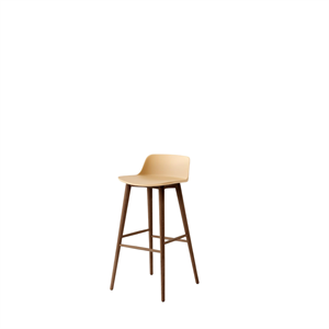 &Tradition Rely HW123 Bar Stool Low Back Lacquered Walnut/ Beige Sand