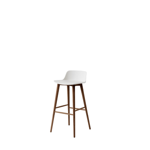 &Tradition Rely HW123 Bar Stool Low Back Lacquered Walnut/ White