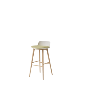 &Tradition Rely HW124 Bar Stool Low Back Lacquered Oak/Fuse 0421