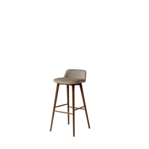 &Tradition Rely HW125 Bar Stool Low Back Lacquered Walnut/Fuse 0351